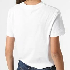 Budget 🔥 Tee 👕 Shirt Femme Core Monogram 9142 Blanc de Calvin Klein 🤩 -France Calvin Klein Soldes 2024 calvin klein 291318 J20J219142 YAF 20211122T111724 04