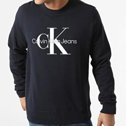 Bon marché ✔️ Sweat Crewneck Core Monogram 0933 Bleu Marine de Calvin Klein 🔥 -France Calvin Klein Soldes 2024 calvin klein 291325 J30J320933 CHW 20211118T153424 03