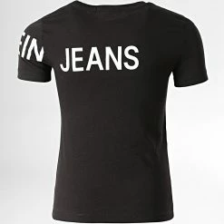Meilleur prix 😍 Tee 👕 Shirt Enfant Hero Logo 1107 Noir de Calvin Klein 👏 -France Calvin Klein Soldes 2024 calvin klein 291423 IB0IB01107 BEH 20211122T112528 04
