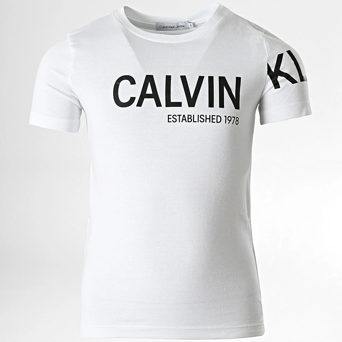 Meilleure vente 🎁 Tee 👚 Shirt Enfant Hero Logo 1107 Blanc de Calvin Klein ⭐ 1 Meilleure vente 🎁 Tee 👚 Shirt Enfant Hero Logo 1107 Blanc de Calvin Klein ⭐