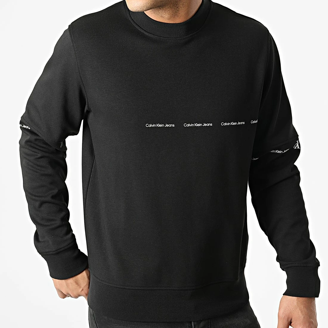 Nouveau 😉 Sweat Crewneck 9700 Noir de Calvin Klein ❤️ 3 Nouveau 😉 Sweat Crewneck 9700 Noir de Calvin Klein ❤️ – Image 3