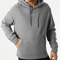 Le moins cher 🎁 Sweat Capuche Micro Branding 7388 Gris de Calvin Klein 🎁 -France Calvin Klein Soldes 2024 calvin klein 293027 J30J317388 PTP 20211129T094645 03