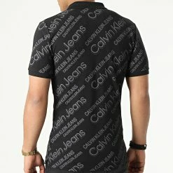 Sortie 😍 Polo Manches Courtes Logo AOP 9673 Noir de Calvin Klein 🧨 -France Calvin Klein Soldes 2024 calvin klein 293043 J30J319673 0GJ 20211130T152107 04