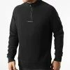 Budget ✨ Sweat A Col Zippé 9695 Noir de Calvin Klein 🎁