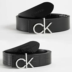 Meilleure affaire 👍 Ceinture Réversible Femme Re-Lock 8781 Noir de Calvin Klein ✨
