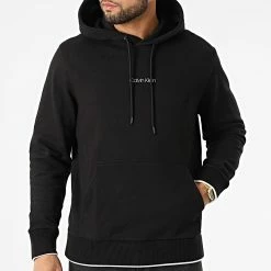 Budget 🔔 Sweat Capuche Center Logo 8180 Blanc de Calvin Klein ✨ -France Calvin Klein Soldes 2024 calvin klein 293149 K10K108180 BEH 20211129T092621 03