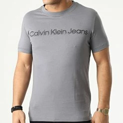Promo 🔔 Tee 👕 Shirt 9714 Gris de Calvin Klein 🎉