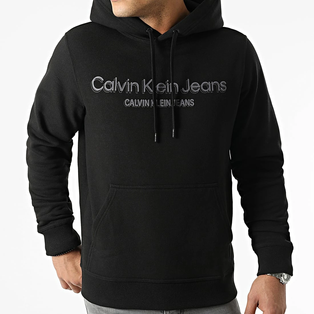 Nouveau ⭐ Sweat Capuche 9930 Noir de Calvin Klein ✔️ 1 Nouveau ⭐ Sweat Capuche 9930 Noir de Calvin Klein ✔️