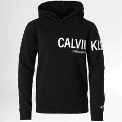 Acheter 🔥 Sweat Capuche Enfant Institutional Hero Logo 1123 Noir de Calvin Klein ⭐