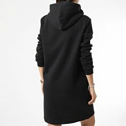 Budget 😍 Robe Sweat Capuche Femme Glossy Monogram 7424 Noir Argenté de Calvin Klein 🔥 -France Calvin Klein Soldes 2024 calvin klein 293444 J20J217424 BEH 20211217T155122 04