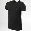 De gros 🔥 Tee 👕 Shirt Enfant A Bandes Logo Tape Fitted 1109 Noir de Calvin Klein 👍