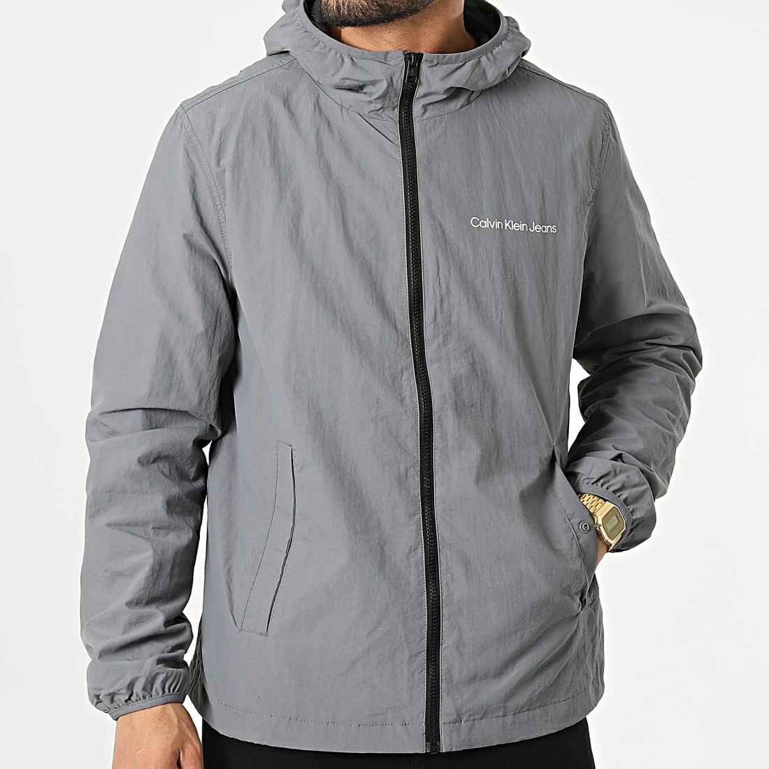 De gros ✨ Veste Zippée Capuche Institutional Logo 0329 Gris de Calvin Klein 🛒 3 De gros ✨ Veste Zippée Capuche Institutional Logo 0329 Gris de Calvin Klein 🛒 – Image 3