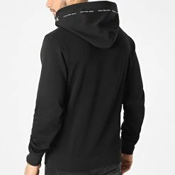 Meilleure vente ✔️ Sweat Capuche Repeat Logo 9701 Noir de Calvin Klein 🎁 -France Calvin Klein Soldes 2024 calvin klein 295649 J30J319701 BEH 20211220T161909 04
