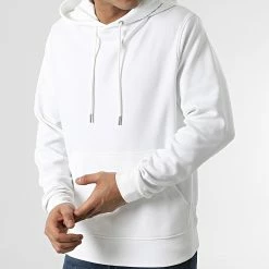Promo ✔️ Sweat Capuche Repeat Logo 9701 Blanc de Calvin Klein 🎁 -France Calvin Klein Soldes 2024 calvin klein 295651 J30J319701 YAF 20211217T162055 03