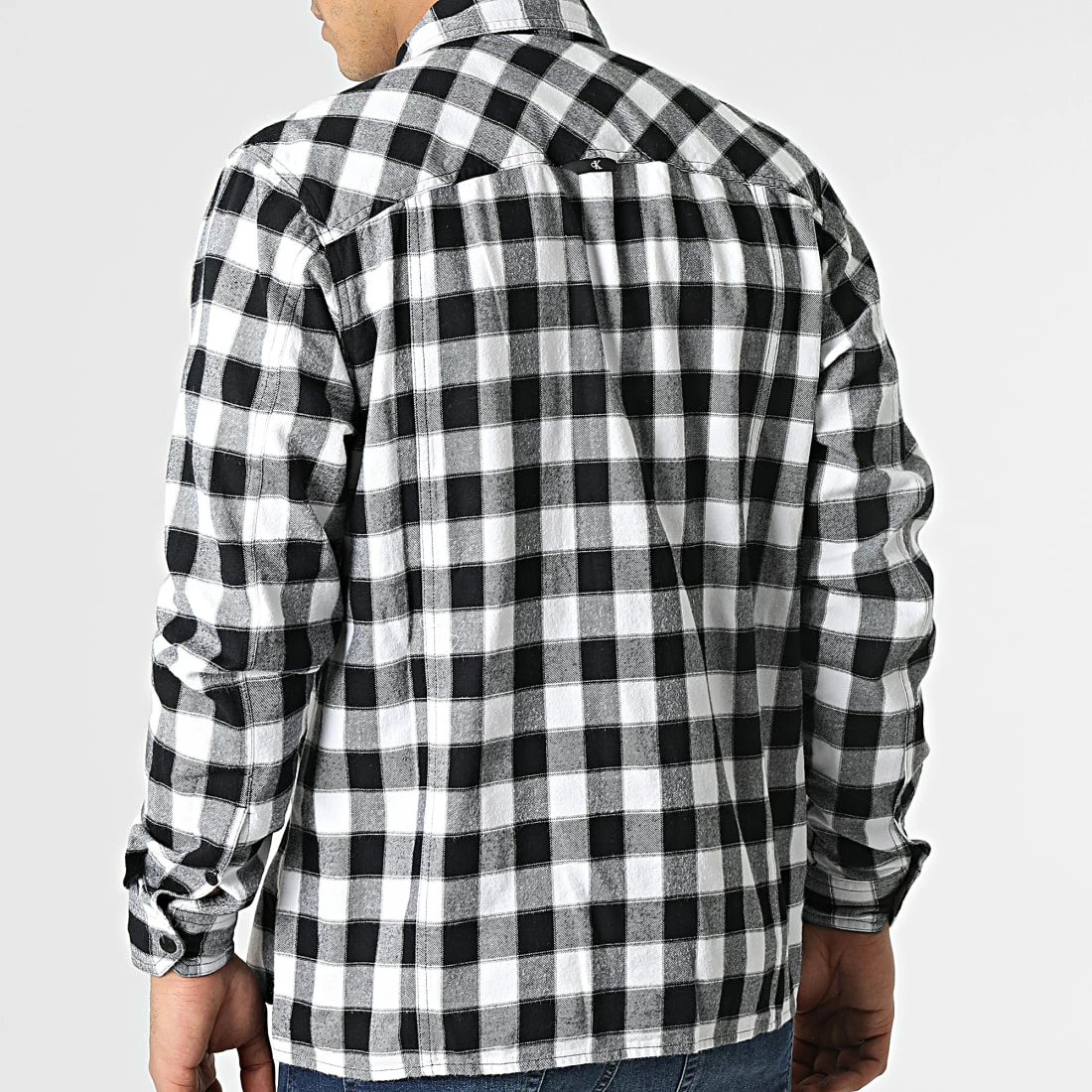 De gros 🎁 Surchemise A Carreaux Buffalo Check 0345 Noir Blanc de Calvin Klein 😀 4 De gros 🎁 Surchemise A Carreaux Buffalo Check 0345 Noir Blanc de Calvin Klein 😀 – Image 4