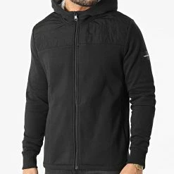 Meilleure affaire 🧨 Sweat Zippé Capuche Technical 8049 Noir de Calvin Klein 🛒