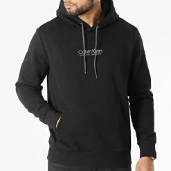 Meilleure affaire ✨ Sweat Capuche Coordinates Logo 8057 Noir de Calvin Klein 👏 -France Calvin Klein Soldes 2024 calvin klein 295800 K10K108057 BEH 20211220T161642 03