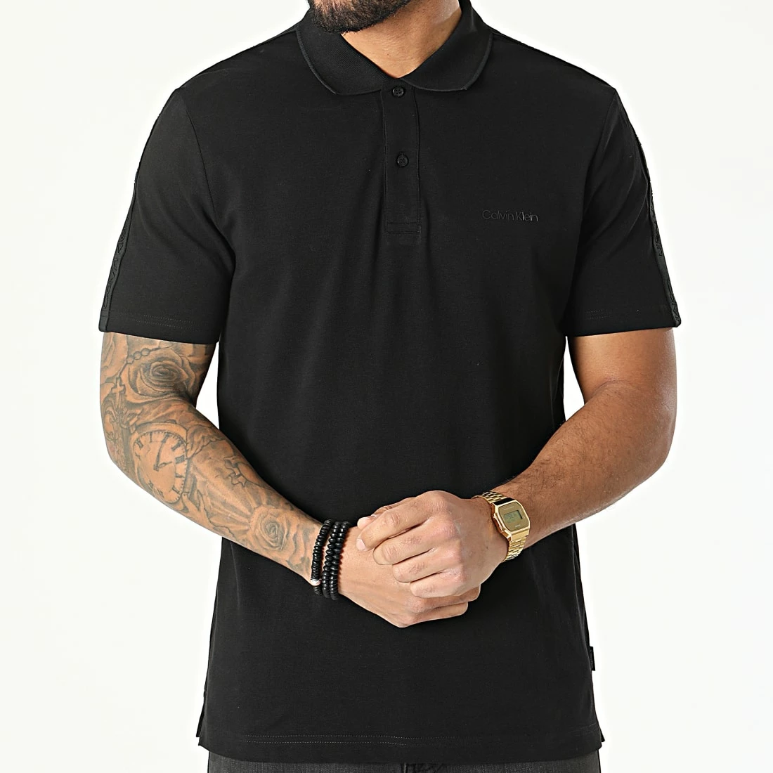 Grosses soldes ❤️ Polo Manches Courtes A Bandes Tonal Logo Tape 8071 Noir de Calvin Klein 🛒 3 Grosses soldes ❤️ Polo Manches Courtes A Bandes Tonal Logo Tape 8071 Noir de Calvin Klein 🛒 – Image 3