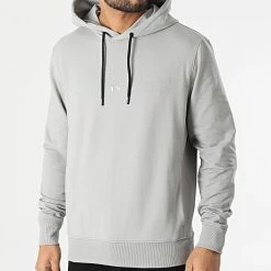 Acheter 😍 Sweat Capuche Matt Shine Split Logo 8283 Gris de Calvin Klein ✨