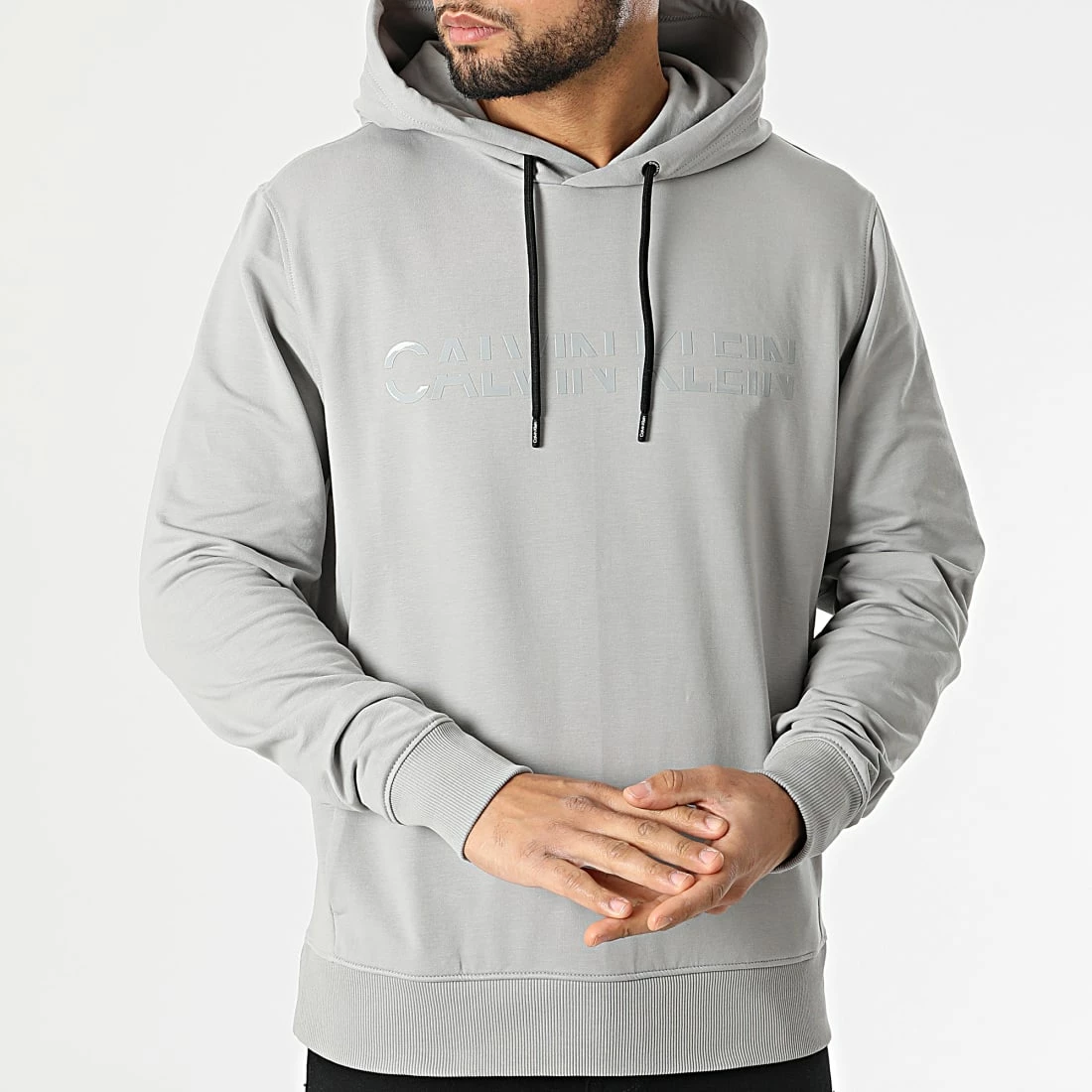Acheter 😍 Sweat Capuche Matt Shine Split Logo 8283 Gris de Calvin Klein ✨ 3 Acheter 😍 Sweat Capuche Matt Shine Split Logo 8283 Gris de Calvin Klein ✨ – Image 3