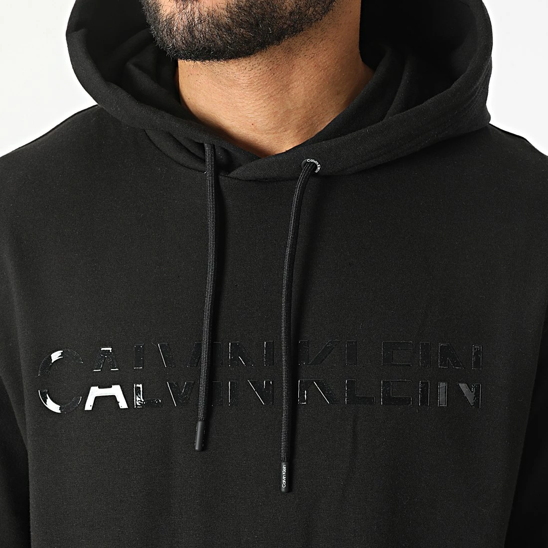 Bon marché 😀 Sweat Capuche Matt Shine Split Logo 8283 Noir de Calvin Klein 🌟 2 Bon marché 😀 Sweat Capuche Matt Shine Split Logo 8283 Noir de Calvin Klein 🌟 – Image 2