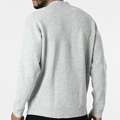 Grosses soldes 🔥 Pull Two Tone Monogram 9662 Gris Chiné de Calvin Klein 🤩 -France Calvin Klein Soldes 2024 calvin klein 296671 J30J319662 P01 20220322T142936 04