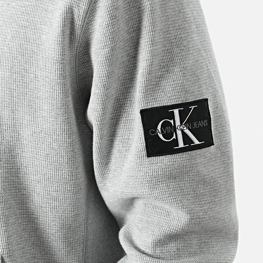 Meilleur prix ❤️ Sweat Col Zippé 9702 Gris Chiné de Calvin Klein ✨ 2 Meilleur prix ❤️ Sweat Col Zippé 9702 Gris Chiné de Calvin Klein ✨ – Image 2