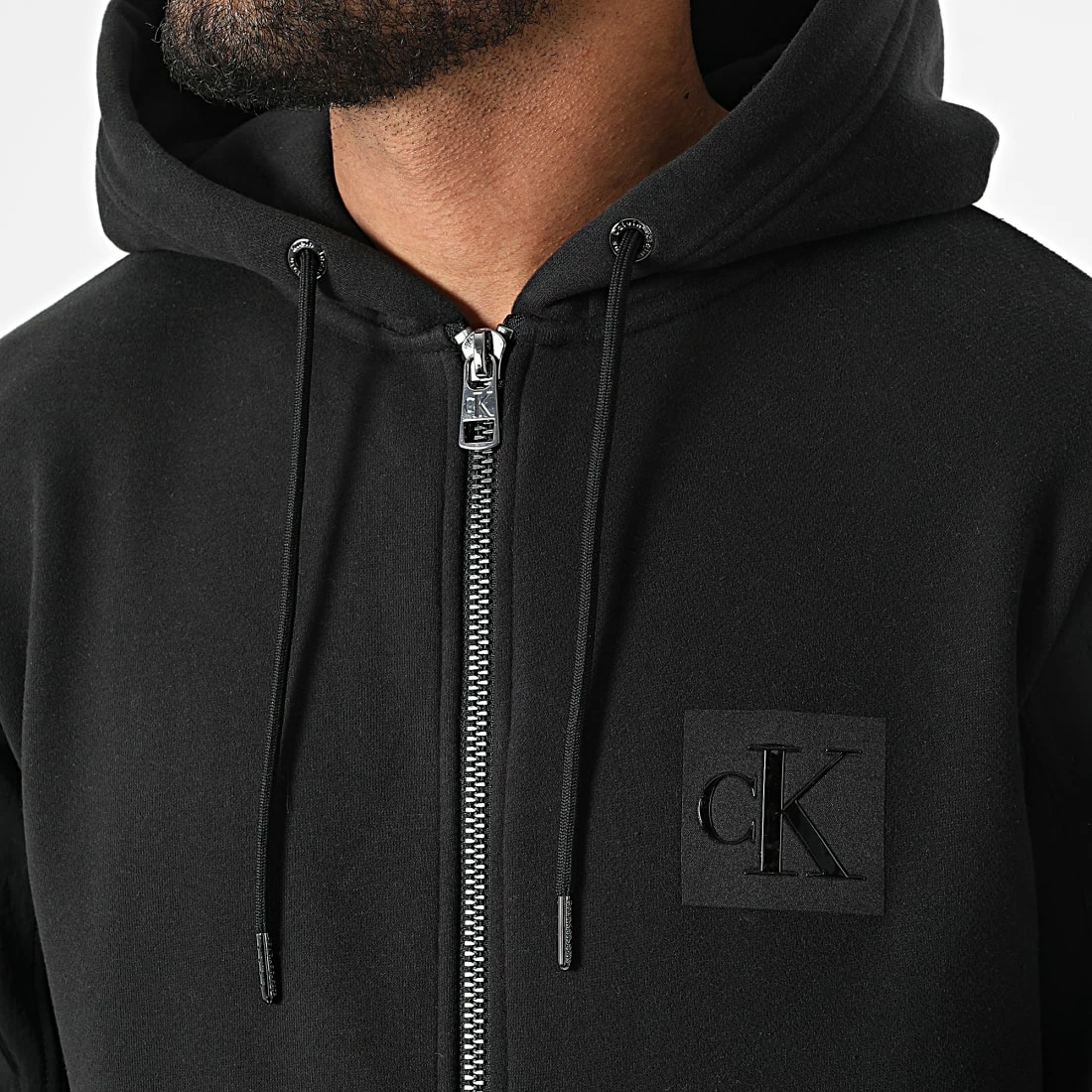 Vente flash 🤩 Sweat Capuche Zippé 9711 Noir de Calvin Klein 🧨 2 Vente flash 🤩 Sweat Capuche Zippé 9711 Noir de Calvin Klein 🧨 – Image 2