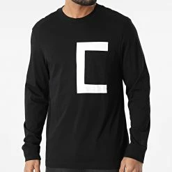 Le moins cher 🤩 Tee 👕 Shirt Poche A Manches Longues Blocking 9722 Noir de Calvin Klein 🧨