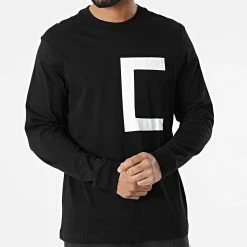 Le moins cher 🤩 Tee 👕 Shirt Poche A Manches Longues Blocking 9722 Noir de Calvin Klein 🧨 -France Calvin Klein Soldes 2024 calvin klein 296686 J30J319722 BEH 20220104T160728 03