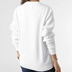 Meilleure vente 🤩 Sweat Crewneck Femme Coordinates 8052 Blanc de Calvin Klein 🎁 -France Calvin Klein Soldes 2024 calvin klein 297164 K10K108052 YAF 20220103T161653 04