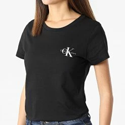 Coupon 🤩 Lot De 2 Tee 👚 Shirts Femme 9734 Blanc Noir de Calvin Klein 🔥 -France Calvin Klein Soldes 2024 calvin klein 297295 J20J219734 0K4 20220111T155808 03