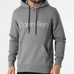 Les meilleures critiques de 🌟 Sweat Capuche Cotton Logo 7033 Gris de Calvin Klein 🤩