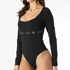 Vente flash 🎁 Body Manches Longues Femme 7716 Noir de Calvin Klein 😍 -France Calvin Klein Soldes 2024 calvin klein 297658 J20J217716 BEH 20220125T161040 05