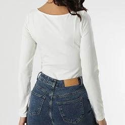 Vente flash 😉 Body Manches Longues Femme 7716 Beige de Calvin Klein ⌛ -France Calvin Klein Soldes 2024 calvin klein 297659 J20J217716 YAS 20220121T163502 04