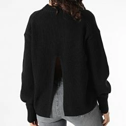 Coupon ✨ Pull Femme Gunmetal Logo Back 7730 Noir de Calvin Klein 👍 -France Calvin Klein Soldes 2024 calvin klein 297661 J20J217730 BEH 20220124T162852 04