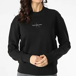 Top 10 👍 Sweat Crewneck Femme 7734 Noir de Calvin Klein 🧨 -France Calvin Klein Soldes 2024 calvin klein 297664 J20J217734 BEH 20220128T100148 03