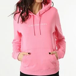 Grosses soldes 😀 Sweat Capuche Femme 7744 Rose de Calvin Klein 👏 -France Calvin Klein Soldes 2024 calvin klein 297670 J20J217744 THI 20220114T152227 03