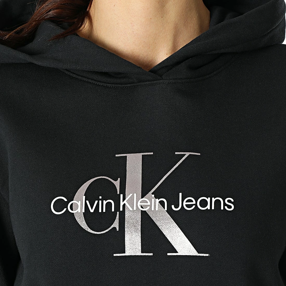 Vente flash 🔔 Sweat Capuche Femme Gunmetal Monogram 7784 Noir de Calvin Klein 👏 2 Vente flash 🔔 Sweat Capuche Femme Gunmetal Monogram 7784 Noir de Calvin Klein 👏 – Image 2