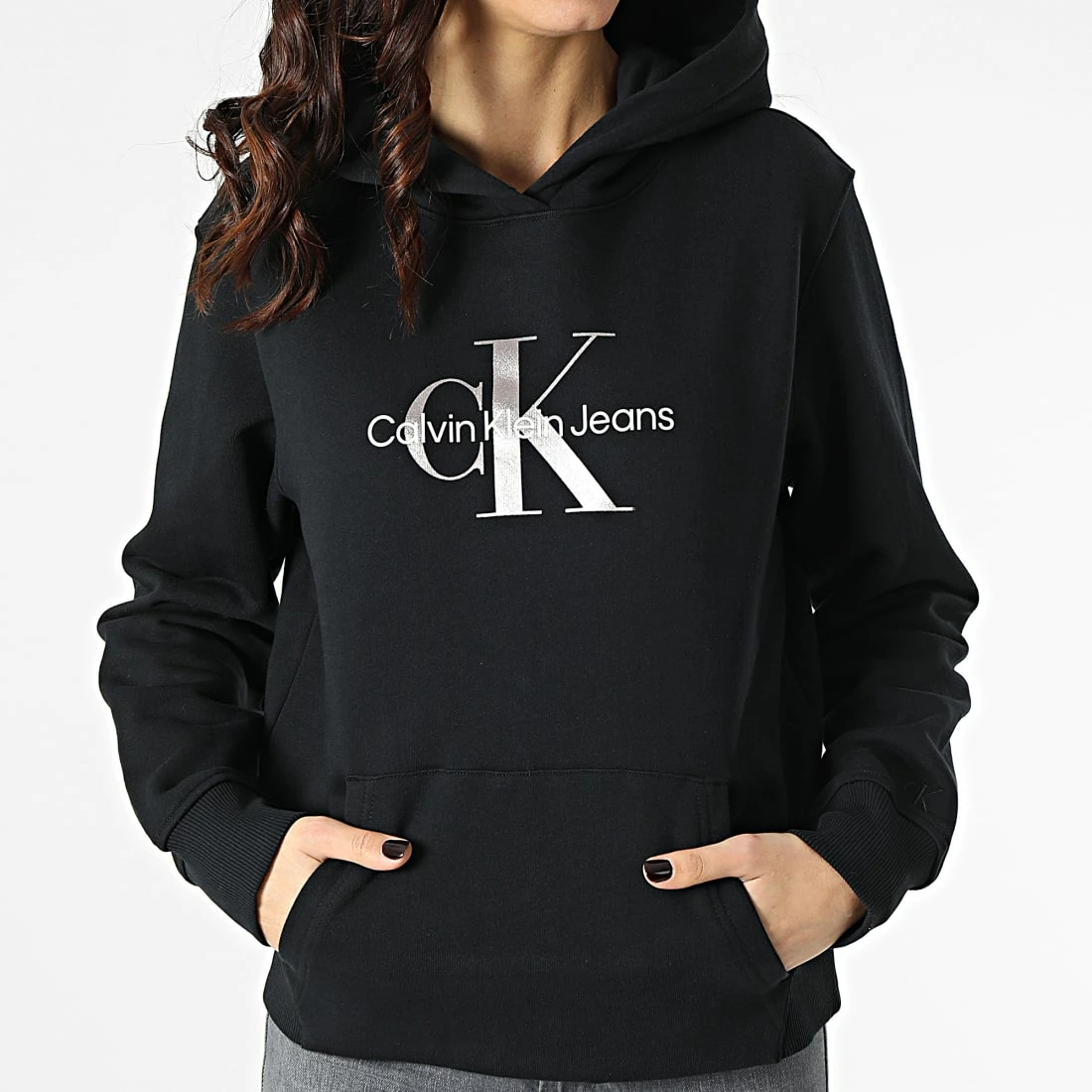 Vente flash 🔔 Sweat Capuche Femme Gunmetal Monogram 7784 Noir de Calvin Klein 👏 3 Vente flash 🔔 Sweat Capuche Femme Gunmetal Monogram 7784 Noir de Calvin Klein 👏 – Image 3
