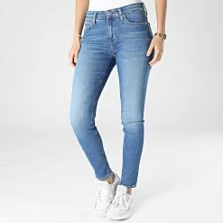 Meilleure vente 💯 Jean Skinny Femme Rise 7864 Bleu Denim de Calvin Klein ⌛