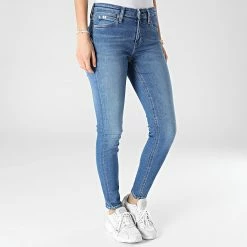 Meilleure vente 💯 Jean Skinny Femme Rise 7864 Bleu Denim de Calvin Klein ⌛ -France Calvin Klein Soldes 2024 calvin klein 297679 J20J217864 1A4 20220107T161817 03