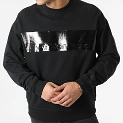 Bon marché ✨ Sweat Crewneck Shiny Institutional 0334 Noir de Calvin Klein 😉 -France Calvin Klein Soldes 2024 calvin klein 297896 J30J320334 BEH 20220128T095836 03