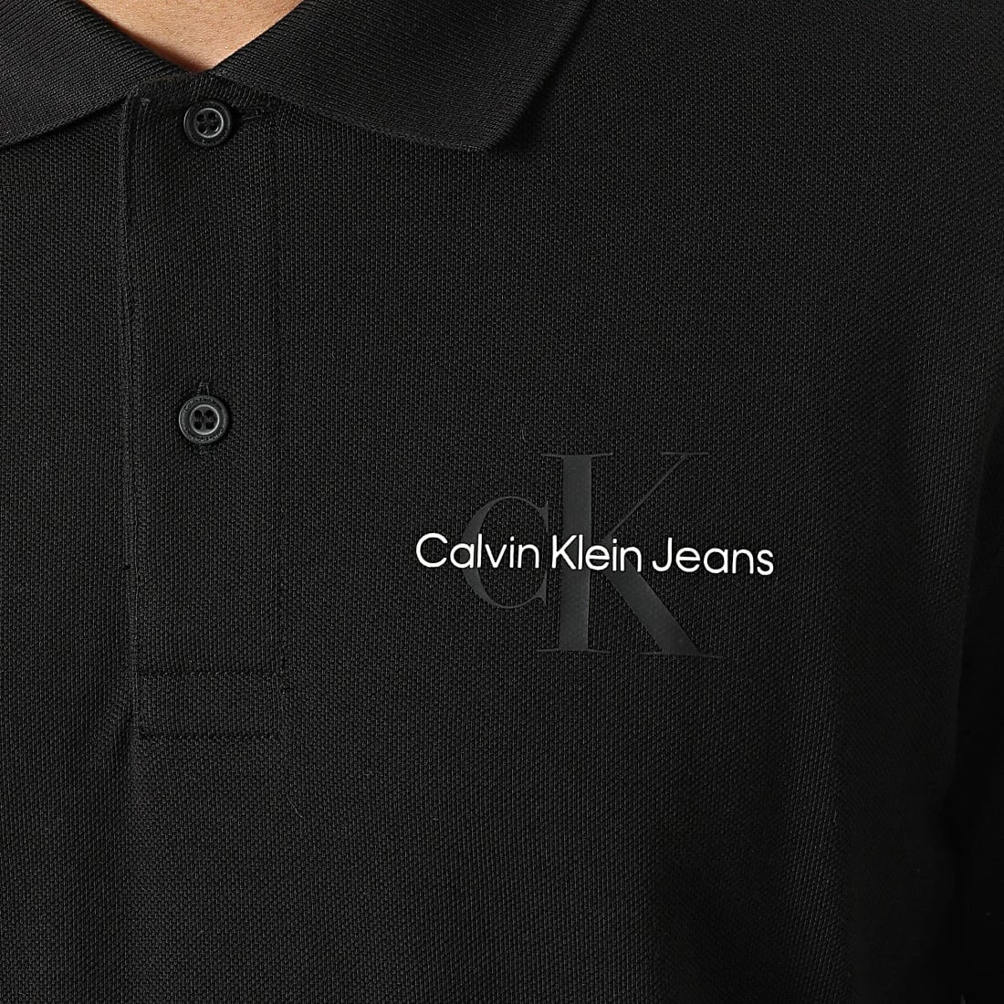 Meilleur prix 🤩 Polo Manches Longues Monogram Logo 9675 Noir de Calvin Klein 🌟 2 Meilleur prix 🤩 Polo Manches Longues Monogram Logo 9675 Noir de Calvin Klein 🌟 – Image 2