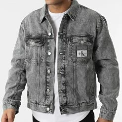 Tout neuf 🎉 Veste Jean Regular 9797 Gris Chiné de Calvin Klein 😀 -France Calvin Klein Soldes 2024 calvin klein 298214 J30J319797 1BZ 20220117T161926 03