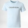 Offres 🧨 Tee 👕 Shirt Enfant Institutional 0347 Bleu Ciel de Calvin Klein 😀