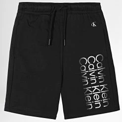 Bon marché 🧨 Short Jogging Enfant Institutional Cutoff 1175 Noir de Calvin Klein 🎉