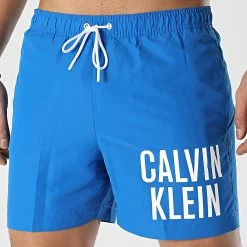 Coupon 🧨 Short De Bain Medium Drawstring 0701 Bleu de Calvin Klein 🛒