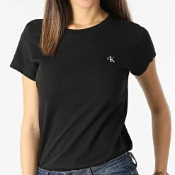 Meilleure affaire 🔔 Lot De 2 Tee 👕 Shirt Femme 5777 Blanc Noir de Calvin Klein 🎁 -France Calvin Klein Soldes 2024 calvin klein 299313 J20J215777 0K4 20220201T154540 03