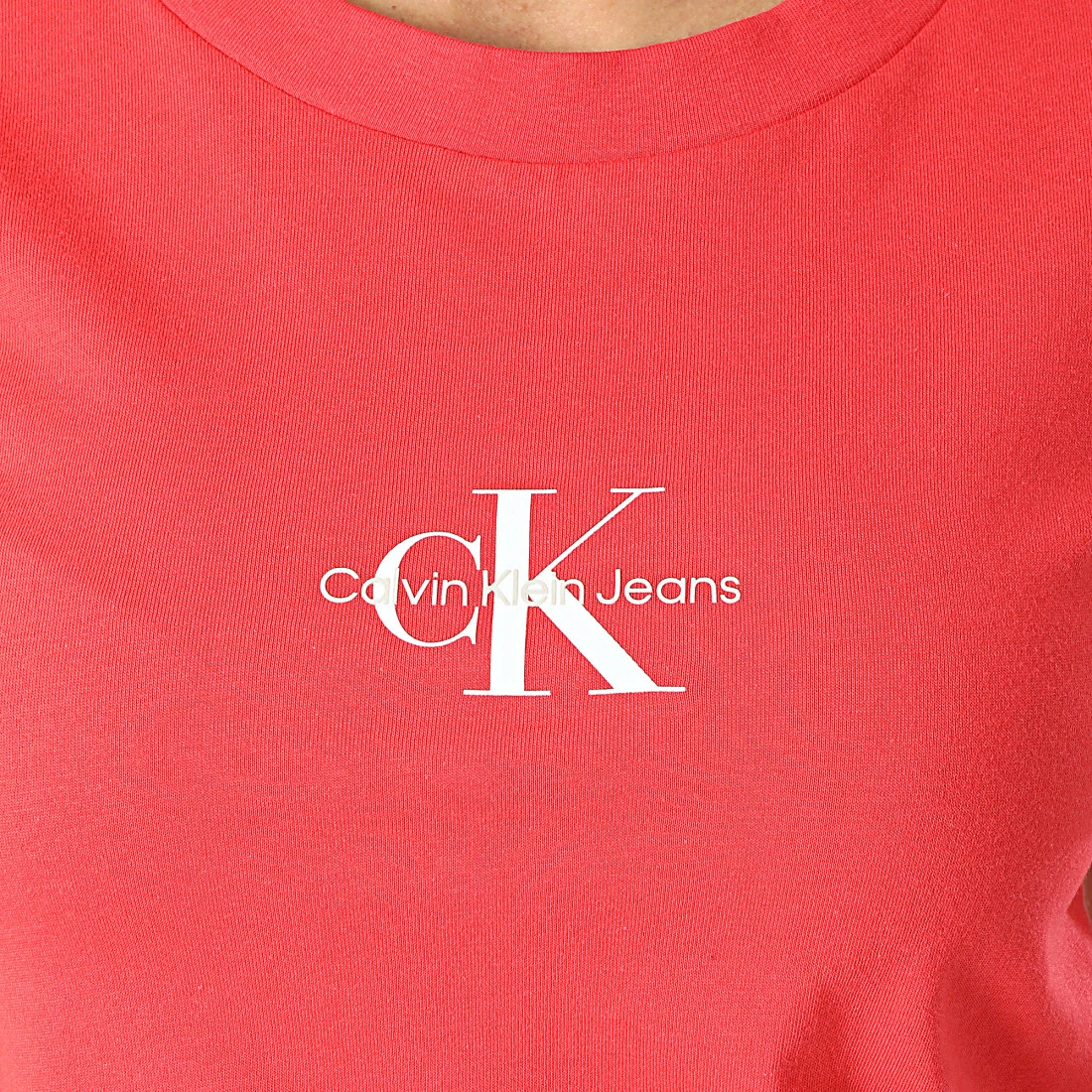 Meilleure affaire ✨ Tee 👚 Shirt Femme Monogram 7902 Rouge de Calvin Klein 😍 2 Meilleure affaire ✨ Tee 👚 Shirt Femme Monogram 7902 Rouge de Calvin Klein 😍 – Image 2